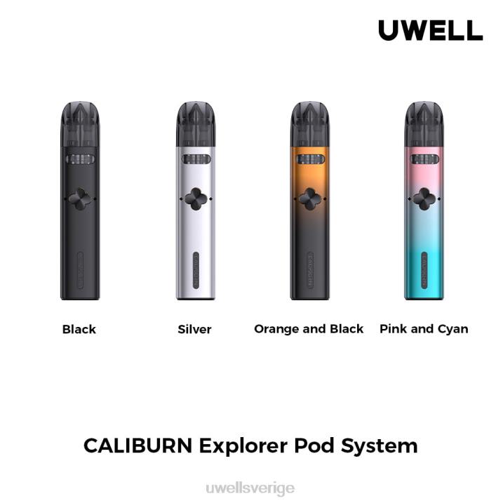 UWELL CALIBURN EXPLORER kit (podsystem) orange/svart RT0H166 UWELL Vape Shop