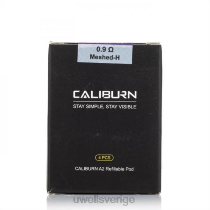 UWELL CALIBURN A2 ersättning pods | 4-pack fecral un2 meshed-h 0,9ohm RT0H1 UWELL Sverige