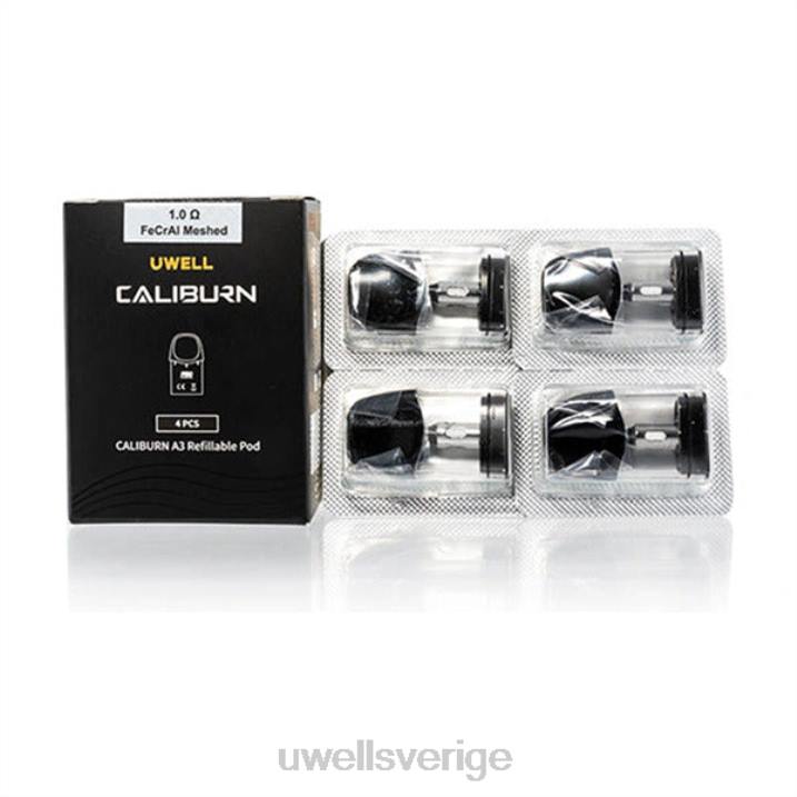 UWELL CALIBURN A3 ersättning pods | 4-pack 0,8 ohm 2 RT0H19 UWELL Vape Disposable