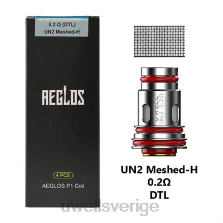 UWELL AEGLOS spolar | 4-pack p1 un2 mesh-h 0,2ohm RT0H271 UWELL Sverige