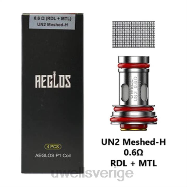 UWELL AEGLOS spolar | 4-pack p1 un2 mesh-h 0,6ohm RT0H270 UWELL E Cigarette