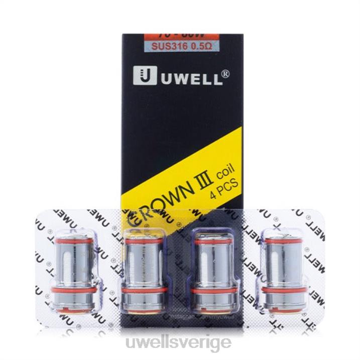 UWELL CROWN 3 spolar (4-pack) 0,25 ohm RT0H91 UWELL Sverige