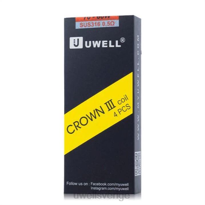 UWELL CROWN 3 spolar (4-pack) un2 mesh 0,23ohm RT0H94 UWELL Vape Flavours