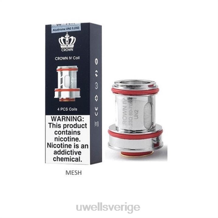 UWELL CROWN 4 ersättningsspolar (4-pack) un2 dual mesh 0,23ohm RT0H184 UWELL Vape Flavours