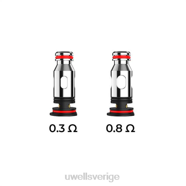 UWELL PA utbytesspolar 0,8 ohm (4-pack) RT0H83 UWELL Malmö