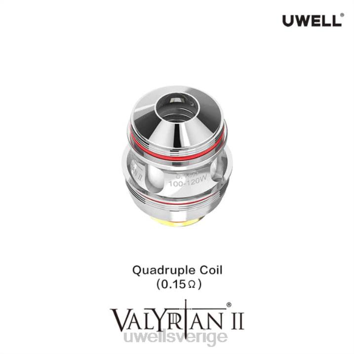 UWELL VALYRIAN 2 ersättningsspolar (2-pack) fyrdubbla 0,15 ohm RT0H31 UWELL Sverige