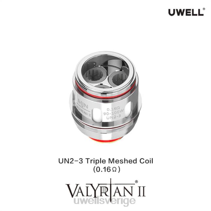 UWELL VALYRIAN 2 ersättningsspolar (2-pack) un2-3 triple mesh 0,16ohm RT0H30 UWELL E Cigarette