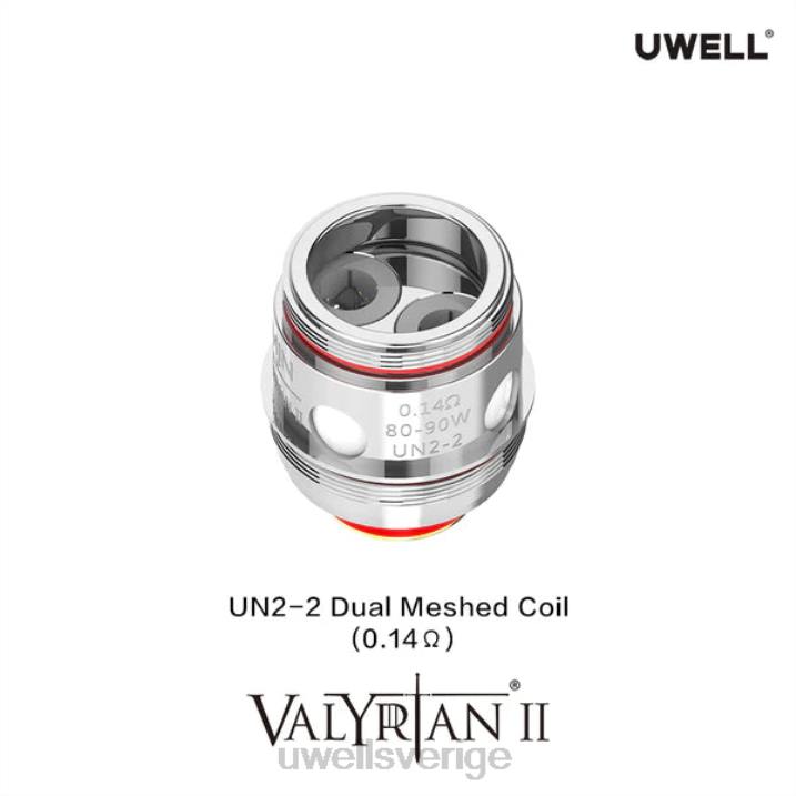 UWELL VALYRIAN 2 ersättningsspolar (2-pack) un2 dual mesh 0,14ohm RT0H29 UWELL Vape Disposable