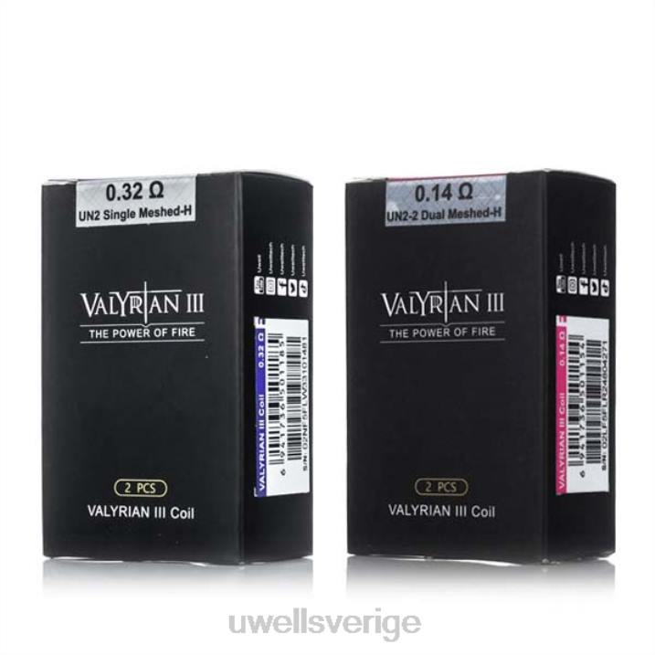 UWELL VALYRIAN 3 utbytesspolar | 2-pack fecrai 0,14ohm RT0H20 UWELL E Cigarette
