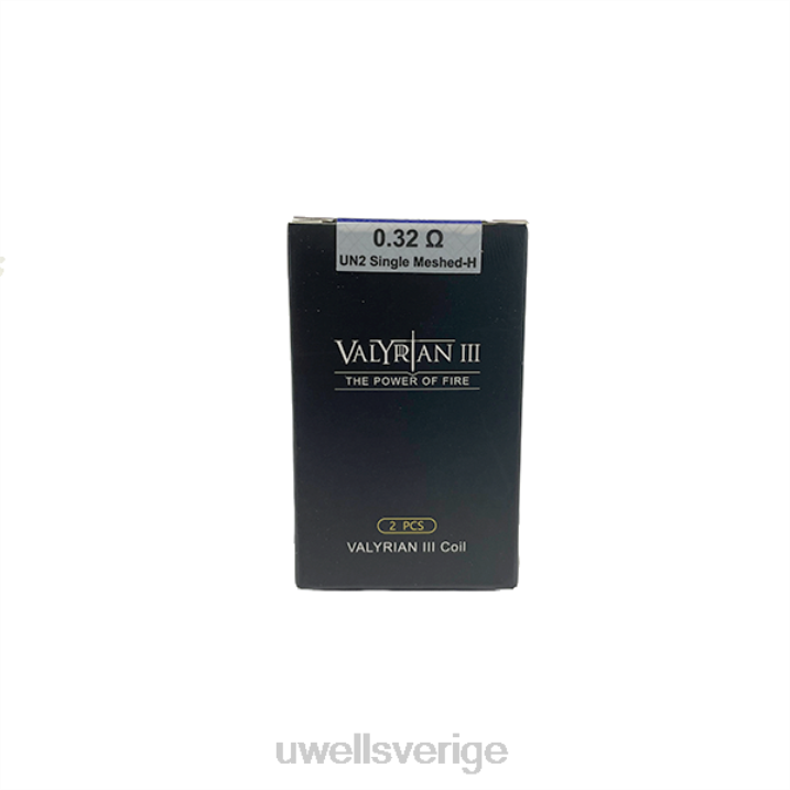 UWELL VALYRIAN 3 utbytesspolar | 2-pack ss316l 0,32 ohm RT0H21 UWELL Sverige