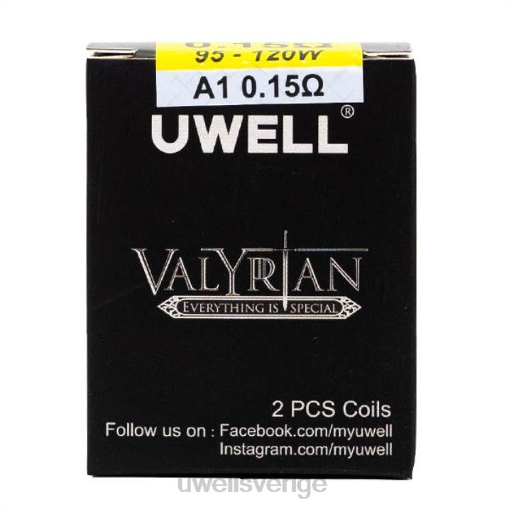 UWELL VALYRIAN utbytesspole (2-pack) a1 0,15 ohm RT0H259 UWELL Vape Disposable